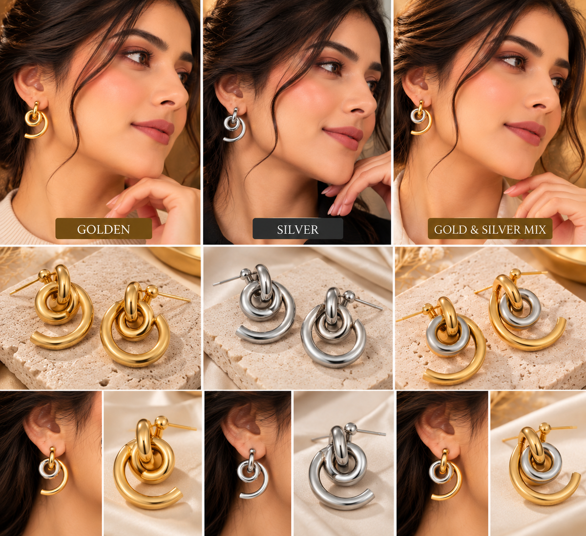 Interlocking Luxe Hoop Earrings