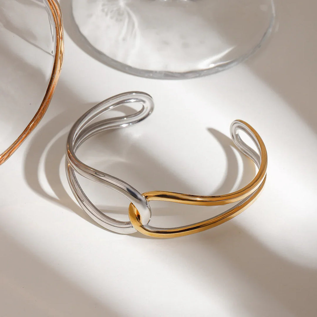 Dual-Tone Infinity Cuff Bracele