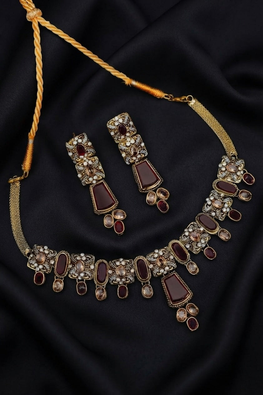 Stone Necklace Set