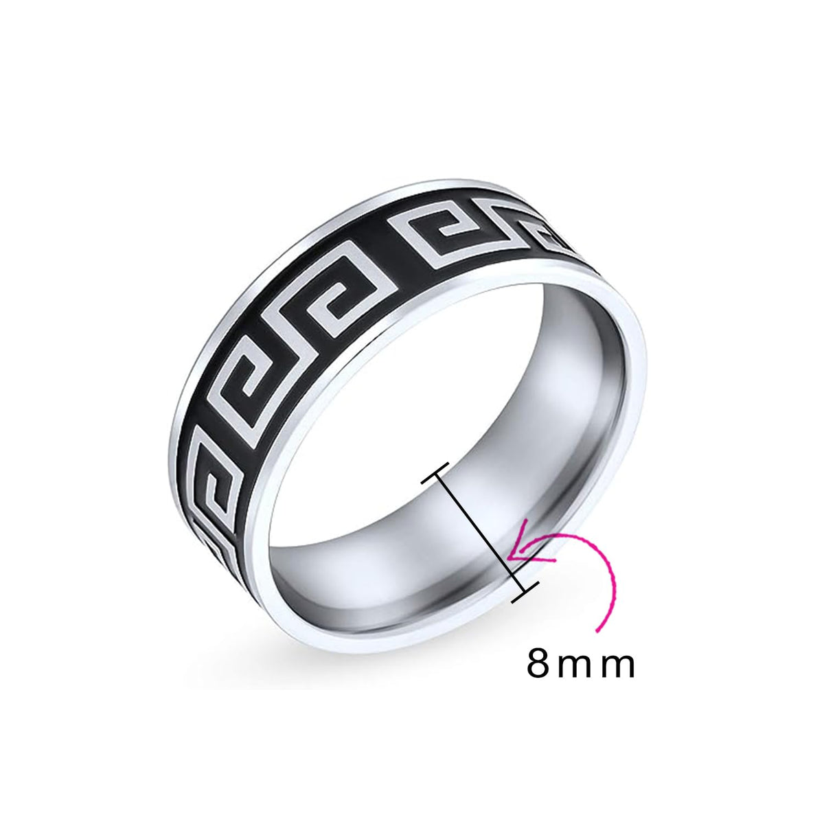 Greek Key Ring - Zavyra Jewels