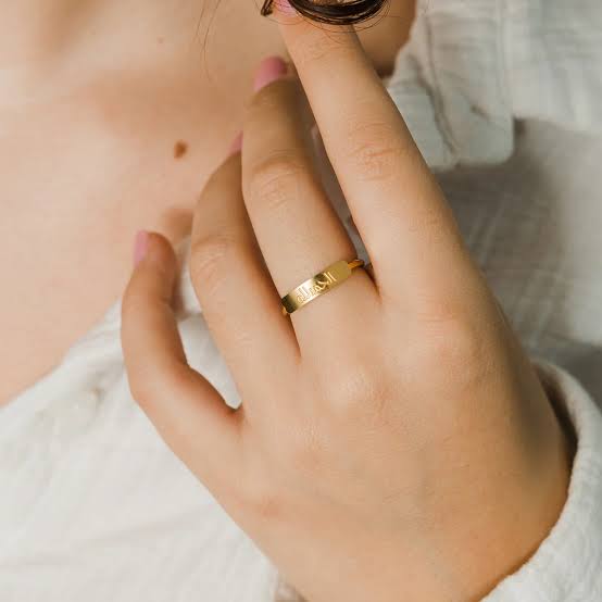 Alhamdulillah Bar Ring - Zavyra Jewels