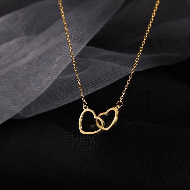 Interlocking Hearts Necklace - Zavyra Jewels