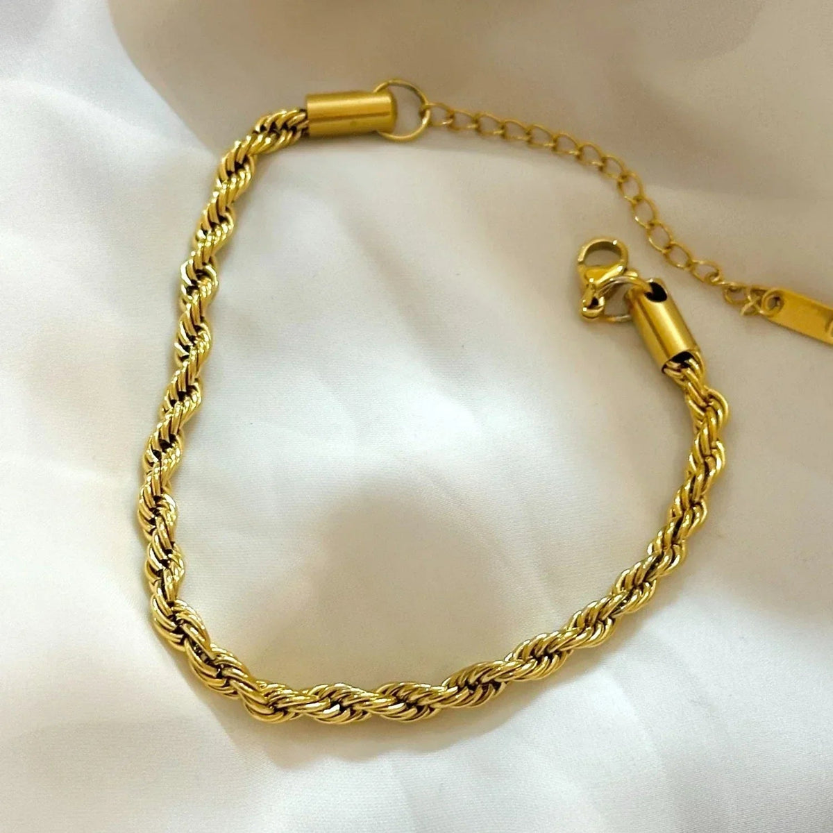 18K Gold-Plated Rope Bracelet - Zavyra Jewels