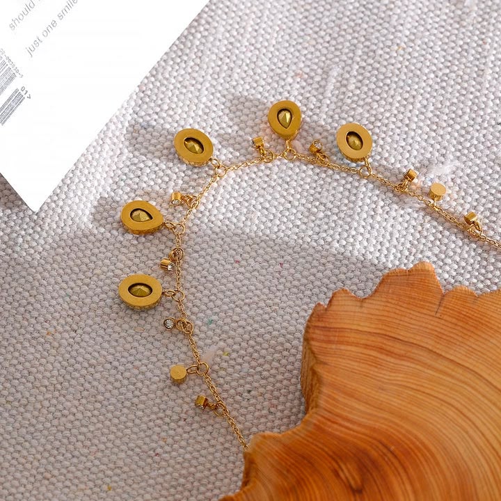 Rainbow Gemstone Charm Necklace