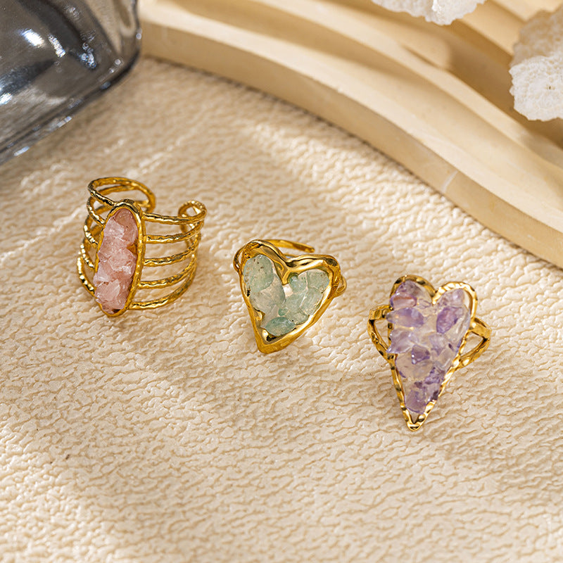 Raw Crystal Luxe Statement Rings