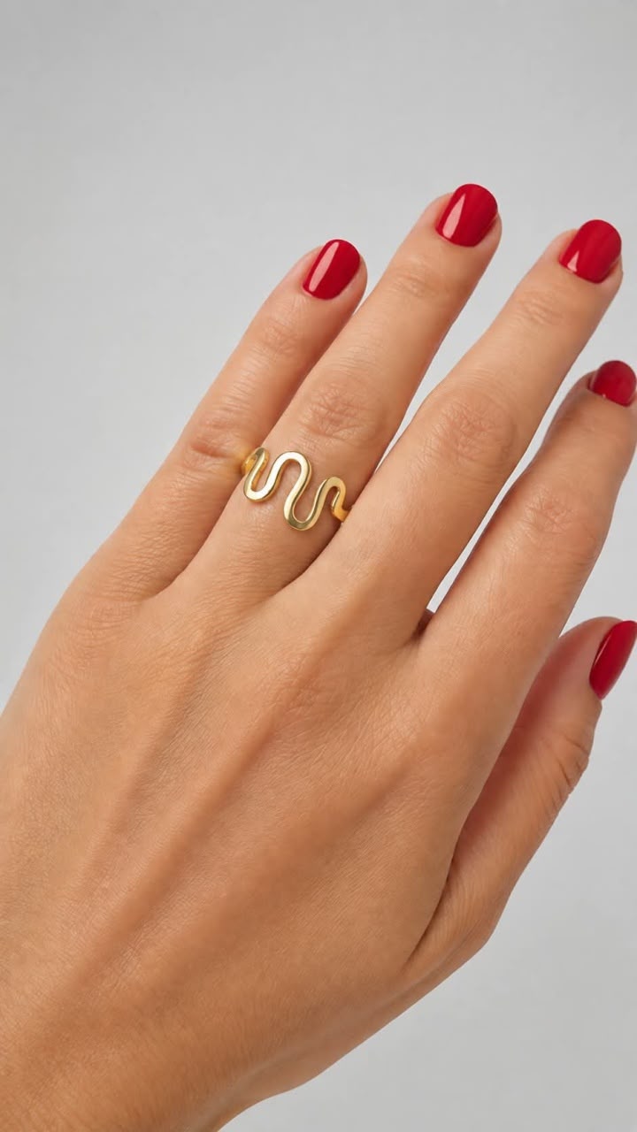 Golden Wave Ring