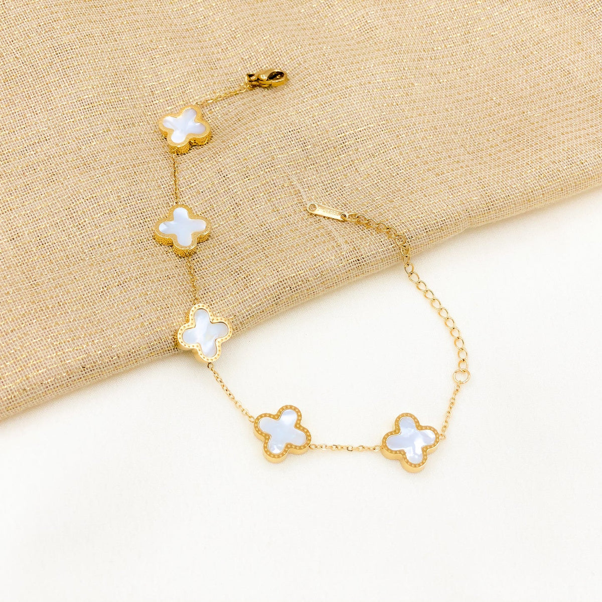 White Clover Bracelet - Zavyra Jewels