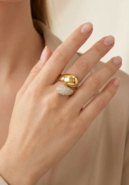 Golden Duo Dome Ring