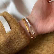 Bamboo Cuff Bracelet - Zavyra Jewels
