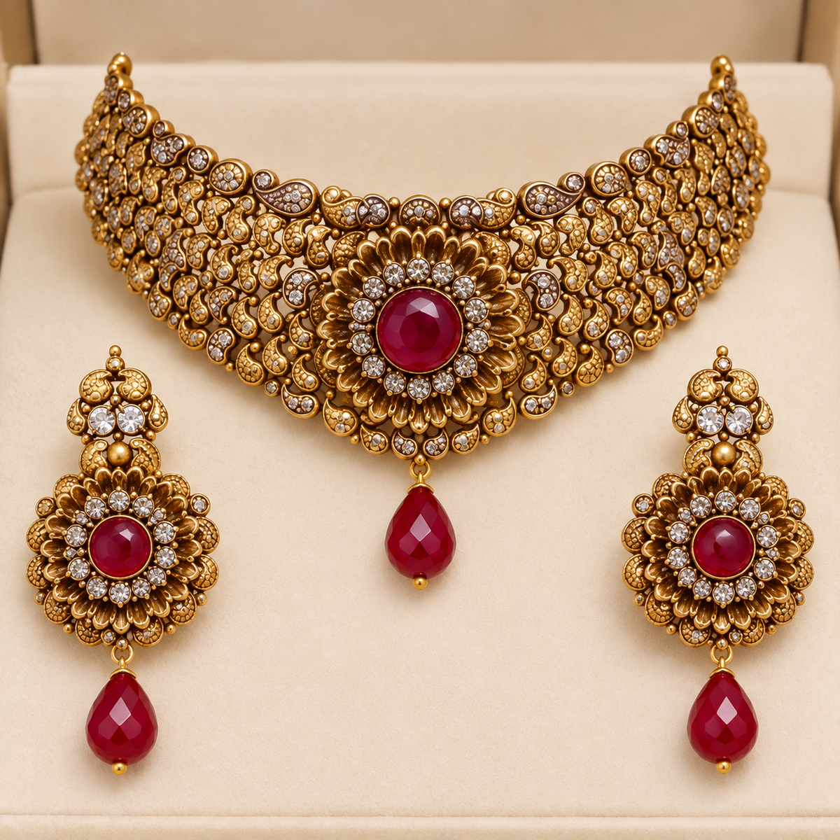 Royal Ruby Heritage Jewelry Set