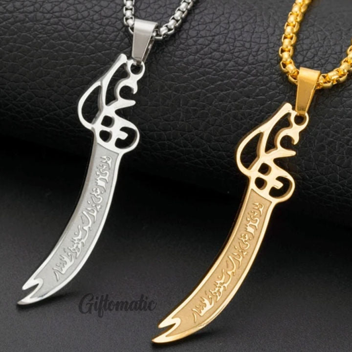 Zulfiqar Legendary Sword Necklace - Zavyra Jewels